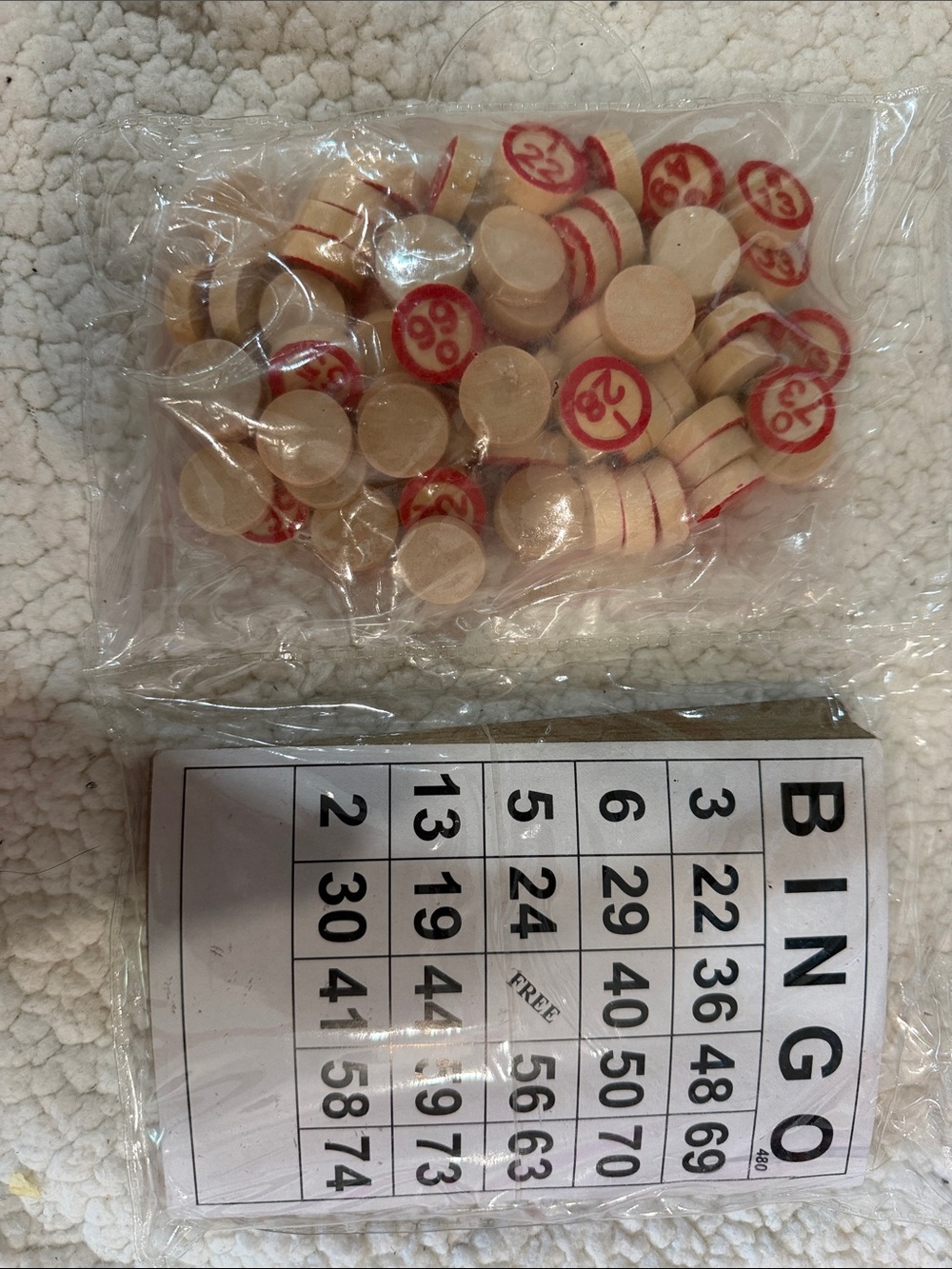 Classic Bingo Marker Set with Red Number Accents